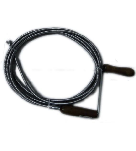 Spirala kanalizacyjna fi11mm x 25m ocynkowana ze odlewaną końcówką i drewnianą rączką