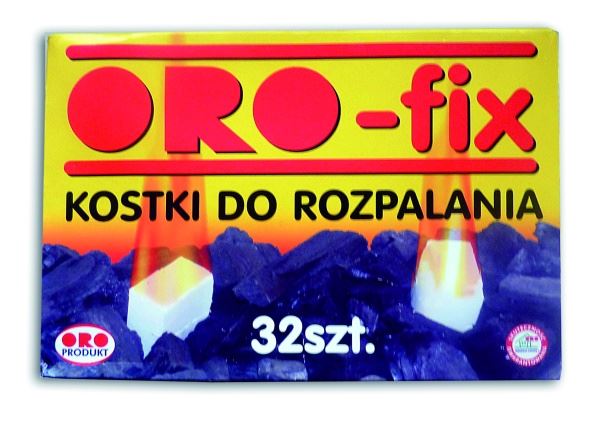 Rozpałka do grilla ORO 32 kostki biała