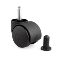 Kółko meblowe obrotowe #50 z bolcem 8-PLASTIKOWE