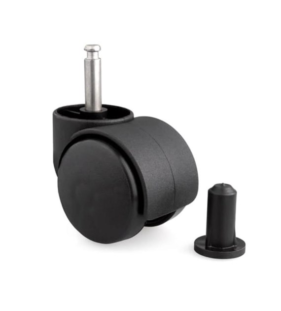 Kółko meblowe obrotowe #50 z bolcem 8-PLASTIKOWE