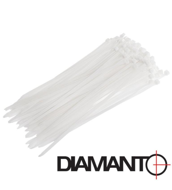 Opaska kablowa 3,6 x 350 biała DIAMANTO
