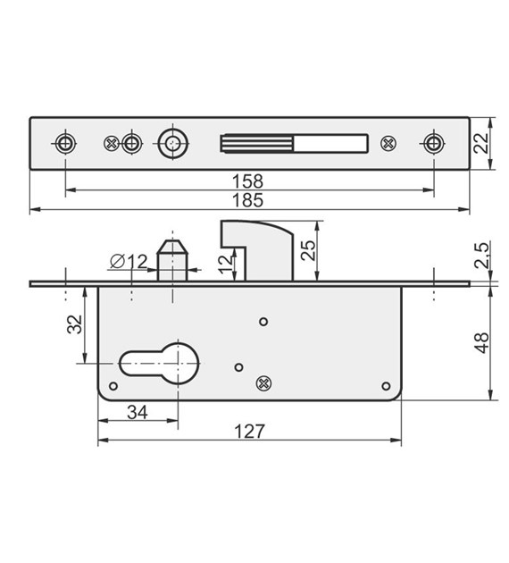 Zamek hakowy H-50 KOWAL