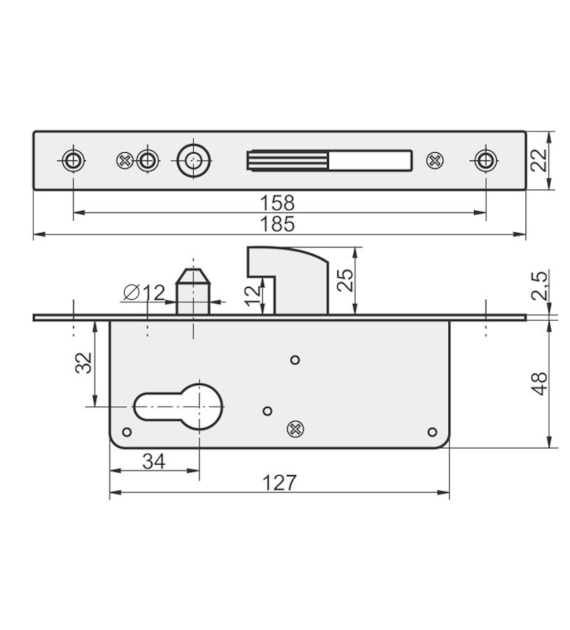 Zamek hakowy H-50 KOWAL