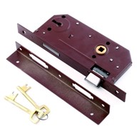 Zamek drzwiowy wpuszczany MALOWANY 90/50 klucz