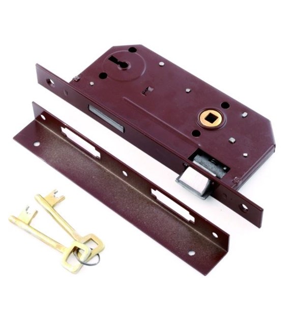 Zamek drzwiowy wpuszczany MALOWANY 90/50 klucz