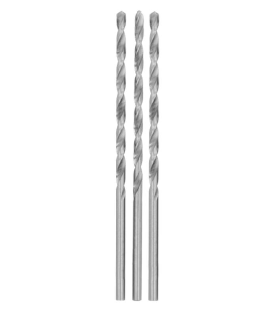 Wiertła do metalu 1,5 x 45,0 x 70,0 mm, przedłużane, szlifowane, 3 szt