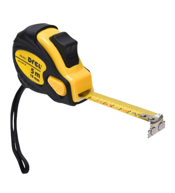 Miara zwijana stalowa 5 m 19 mm magnetyczny zaczep