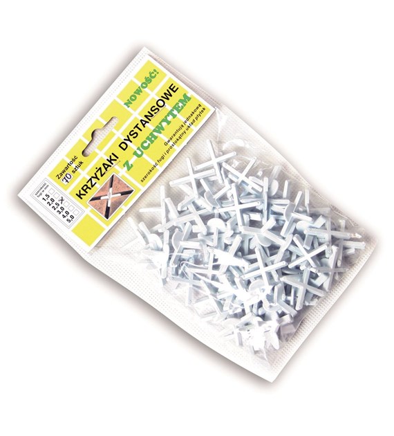 Krzyżyki dystansowe z UCHWYTEM 5mm