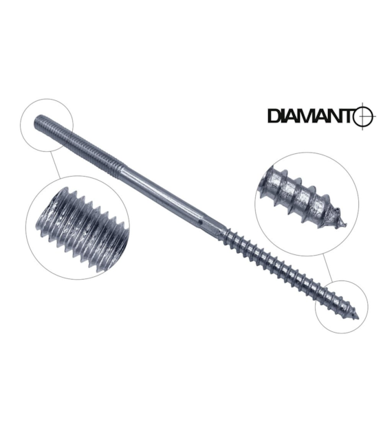Wkręt dwugwintowy 8x180mm