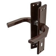 Klamka bramowa 90 klucz BRĄZ