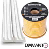 Uszczelka PROFIL  E  15x8 biała 50m DIAMANTO