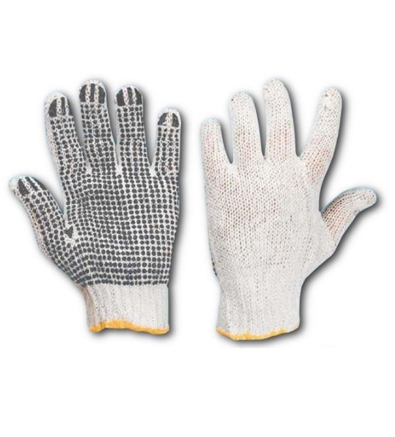 Rękawice bawełniane nakrapiane RND400 Yellow