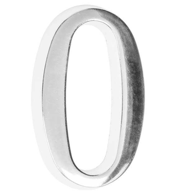 Cyfra na dom 5 cm CHROM 0 samoprzylepna