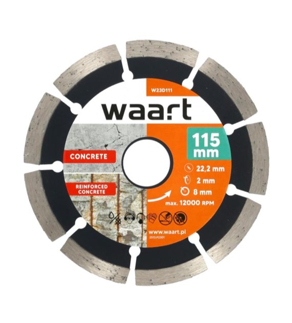 WAART Tarcza diamentowa 115 x 22,2 - segmentowa
