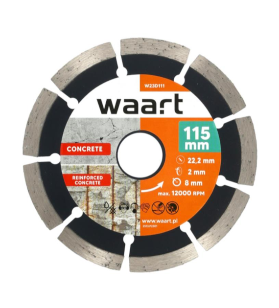 WAART Tarcza diamentowa 115 x 22,2 - segmentowa