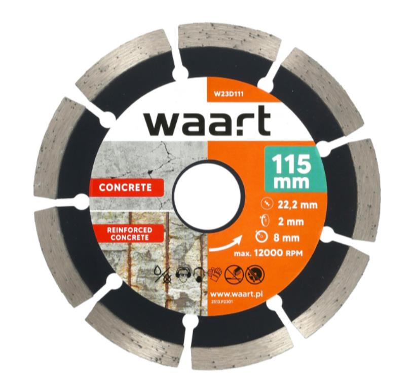 WAART Tarcza diamentowa 115 x 22,2 - segmentowa