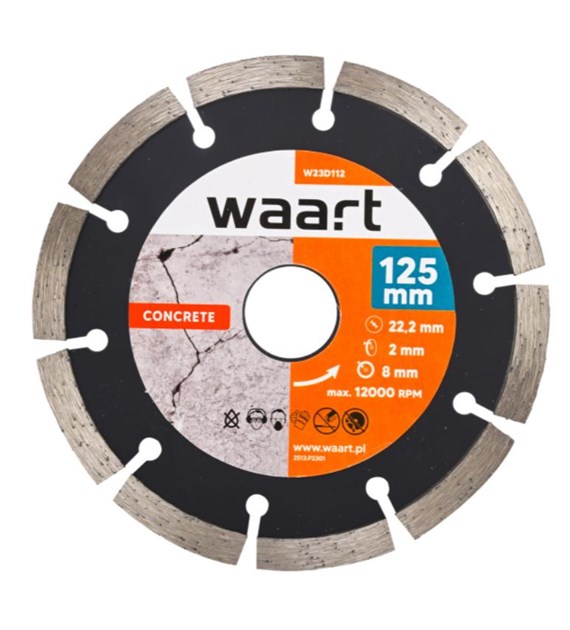 WAART Tarcza diamentowa 125 x 22,2 segmentowa