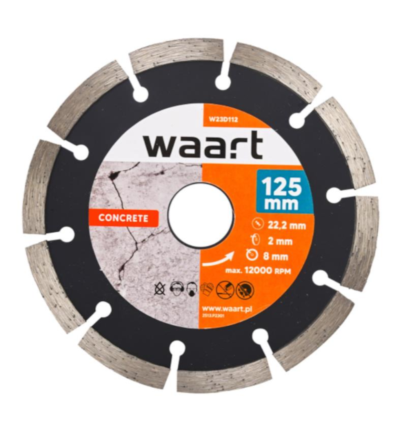 WAART Tarcza diamentowa 125 x 22,2 segmentowa
