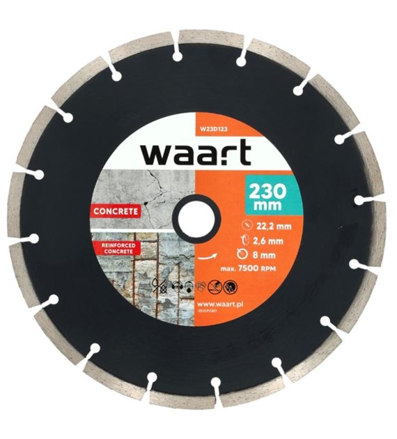 WAART Tarcza diamentowa 230 x 22,2 segmentowa