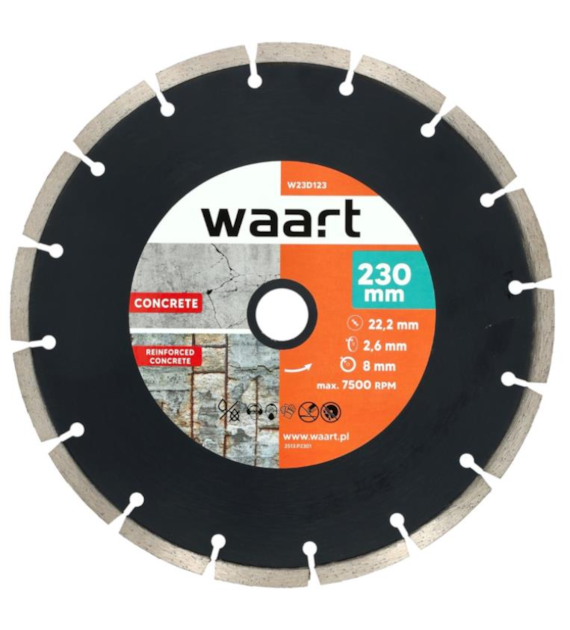 WAART Tarcza diamentowa 230 x 22,2 segmentowa