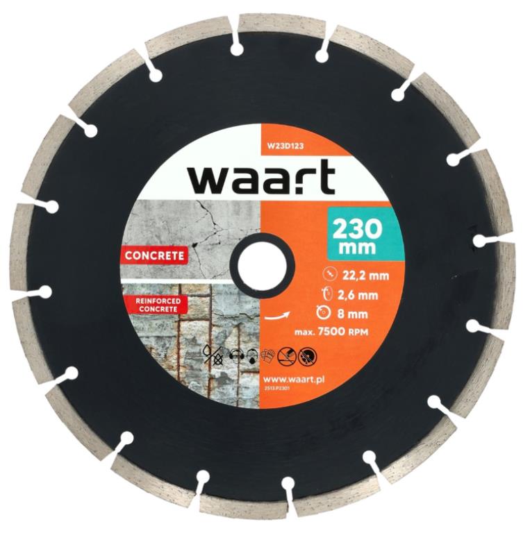 WAART Tarcza diamentowa 230 x 22,2 segmentowa