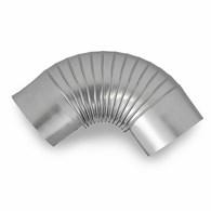 Kolanko piecowe czarne 140mm