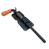 Zasuwa sprężynowa+drewno czarna 310mm średnia