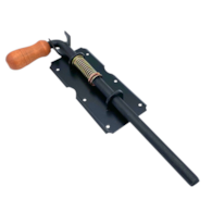 Zasuwa sprężynowa+drewno czarna 310mm średnia