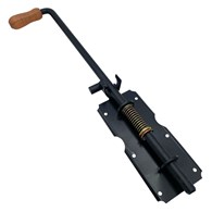 Zasuwa sprężynowa+drewno czarna 480mm duża