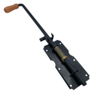 Zasuwa sprężynowa+drewno czarna 480mm duża