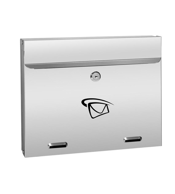 Skrzynka na listy prosta pozioma 245x310x60mm (nierdzewna)