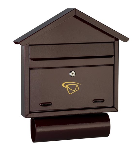 Skrzynka na listy domek prosty z tubą 460x400x75mm