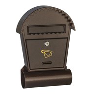 Skrzynka na listy domek mały okrągły z tubą 350x250x50mm