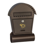 Skrzynka na listy domek mały okrągły z tubą 350x250x50mm
