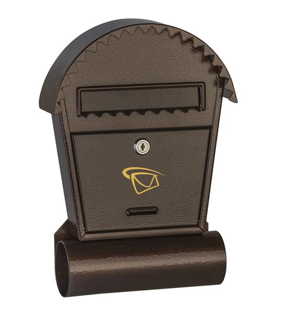 Skrzynka na listy domek mały okrągły z tubą 350x250x50mm