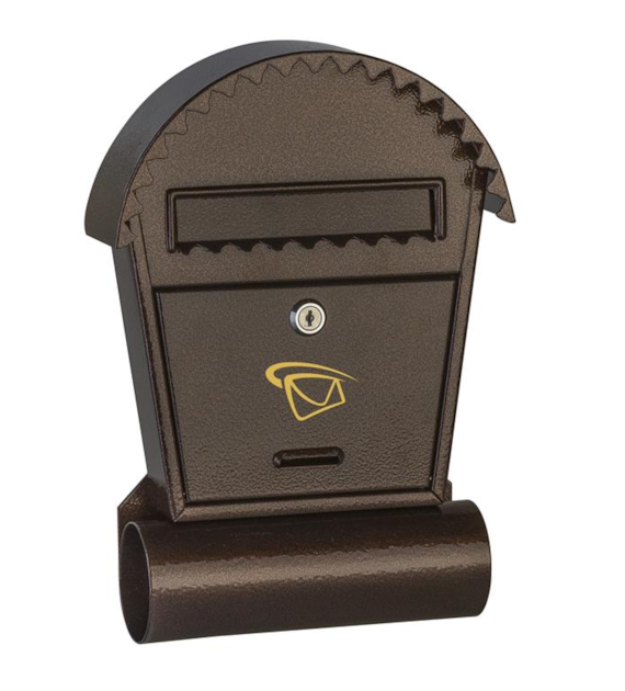 Skrzynka na listy domek mały okrągły z tubą 350x250x50mm