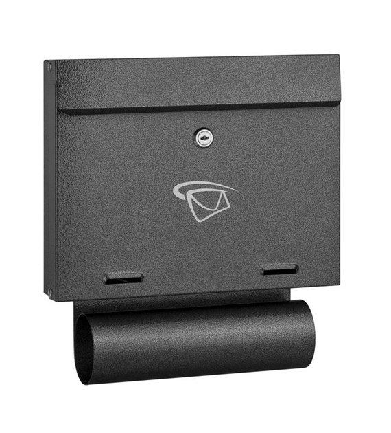 Skrzynka na listy prosta pozioma z tubą 340x310x60