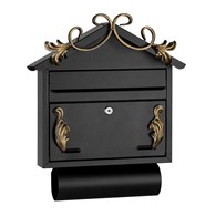 Skrzynka na listy domek prosty z tubą 460x400x75mm (ozdobna)