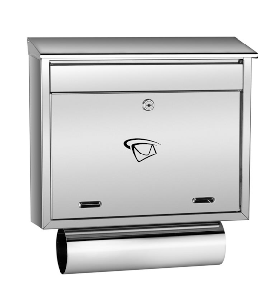 Skrzynka na listy z tubą 440x400x100mm (nierdzewna)