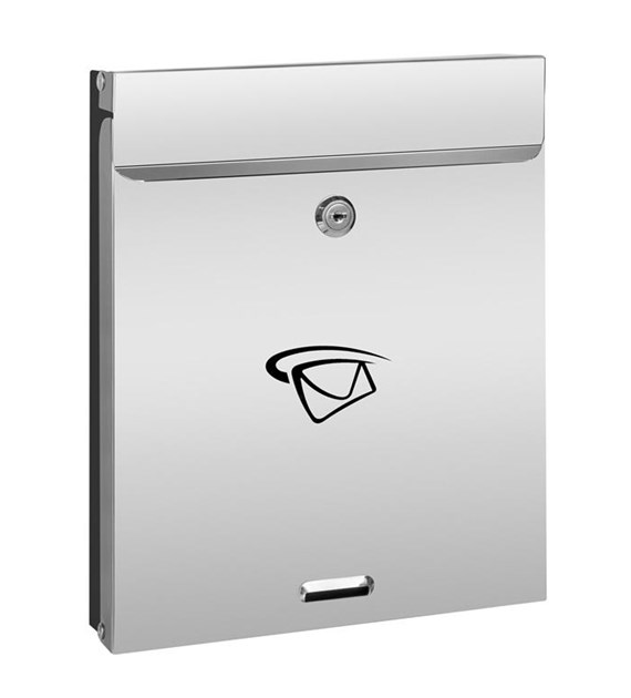 Skrzynka na listy prosta pionowa 305x250x60mm (nierdzewny przód)