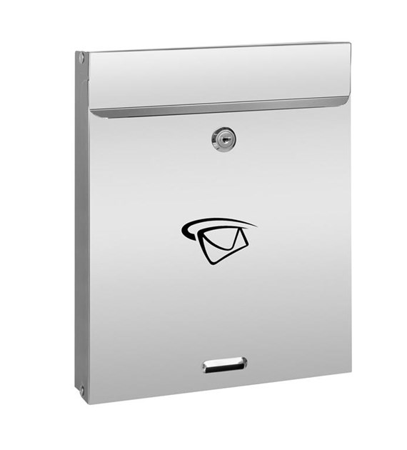 Skrzynka na listy prosta pionowa 305x250x60mm (nierdzewna)