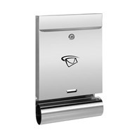 Skrzynka na listy prosta pionowa z tubą 390x250x60mm (nierdzewna)