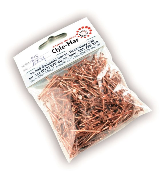 Gwoździe pomiedziowane budowlane 25mm 10dkg