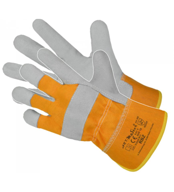 Rękawice skóra dwoinowa bydlęca żólte RBŻ
