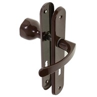 Gałko-klamka długi szyld 72 klucz BRĄZ