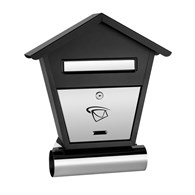 Skrzynka na listy domek duży z tubą 450x400x70mm (LUX-elementy nierdzewne)