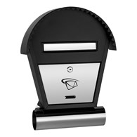 Skrzynka na listy domek okrągły z tubą 460x340x75 (LUX-elementy nierdzewne)