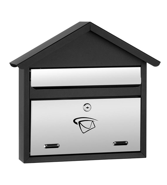 Skrzynka na listy domek prosty 410x470x110mm (LUX-elementy nierdzewne)