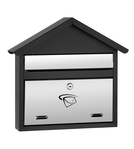 Skrzynka na listy domek prosty 410x370x110mm (LUX-elementy nierdzewne)