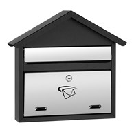 Skrzynka na listy domek prosty 365x400x75mm (LUX-elementy nierdzewne)